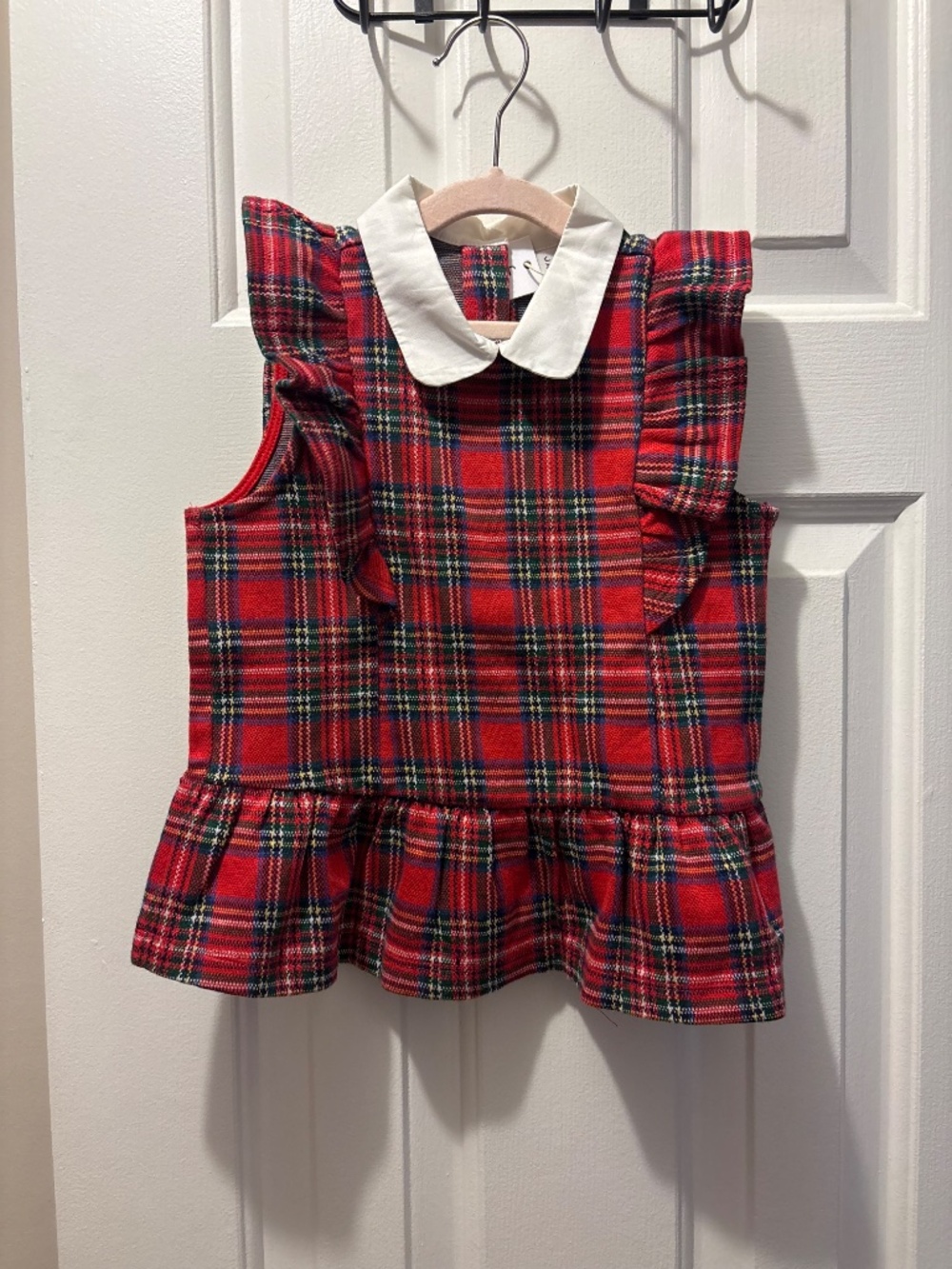 Janie and Jack Plaid Peplum Top size 5 - Picture 2 of 5